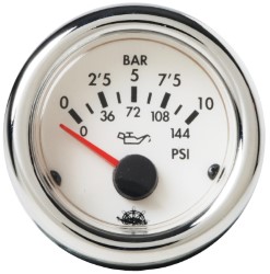 Guardian oil pressure gauge 0-10 bar white 12 V 